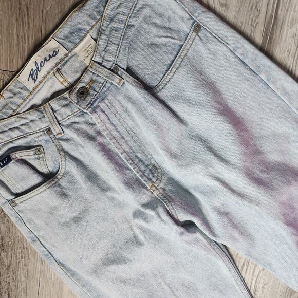 Express Blues High Rise Vintage 1990s Light Blue Denim Straight Leg Jeans - Picture 2 of 12